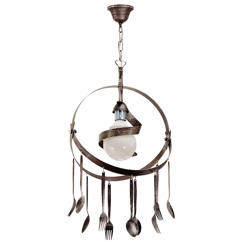 Φωτιστικά agiovlasitishome - ΣΗΜΑΝΤΙΚΟ: Σε περίπτωση διαφοράς τιμής από το κατάστημα ισχύει παντα και μόνο η τιμή του καταστήματος ARlight Κρεμαστό Φωτιστικό Οροφής Κουταλοπίρουνα Μέταλλ