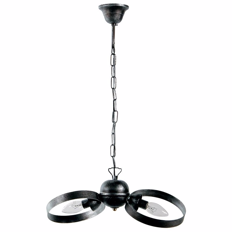 ARlight 2Φωτο Φωτιστικό Οροφής Μέταλλο Pda 154 Ασημί Ε1