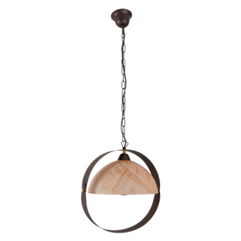 ARlight Κρεμαστό Φωτιστικό Μέταλλο/Γυαλί Pda 109 Καφέ Ε