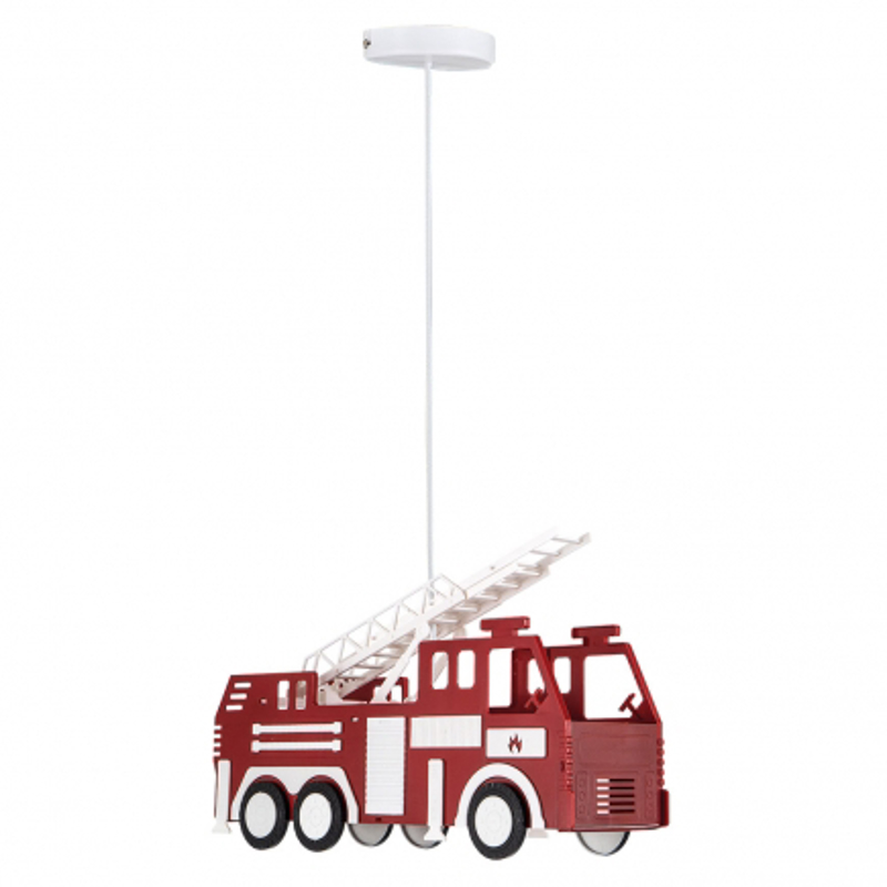 Φωτιστικά agiovlasitishome - ΣΗΜΑΝΤΙΚΟ: Σε περίπτωση διαφοράς τιμής από το κατάστημα ισχύει παντα και μόνο η τιμή του καταστήματος ARlight Παιδικό 2Φωτο Φωτιστικό Οροφής Πυροσβεστική Πλα