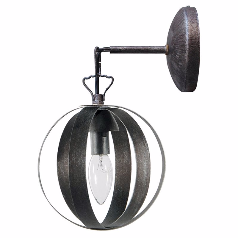 ARlight Απλίκα Τοίχου Ξύλο/Μέταλλο Wla 217 Μαύρη Ε14 19Χ34 0141086