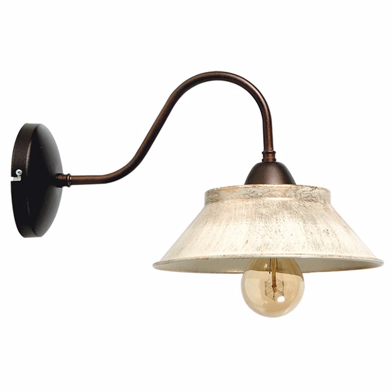 Φωτιστικά agiovlasitishome - ΣΗΜΑΝΤΙΚΟ: Σε περίπτωση διαφοράς τιμής από το κατάστημα ισχύει παντα και μόνο η τιμή του καταστήματος ARlight Απλίκα Τοίχου Μέταλλο Wla 297 Καφέ/Εκρού Ε27 34