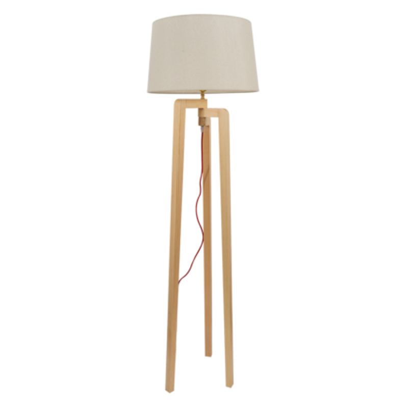 Φωτιστικά agiovlasitishome - ΣΗΜΑΝΤΙΚΟ: Σε περίπτωση διαφοράς τιμής από το κατάστημα ισχύει παντα και μόνο η τιμή του καταστήματος ARlight Επιδαπέδιο Φωτιστικό Ξύλο/Ύφασμα Flc 6319 E27 Ε