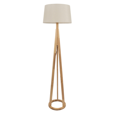 ARlight Επιδαπέδιο Φωτιστικό Ξύλο/Ύφασμα Flc 6316 Εκρού/Φυσικό Ε27 37Χ150  0164017