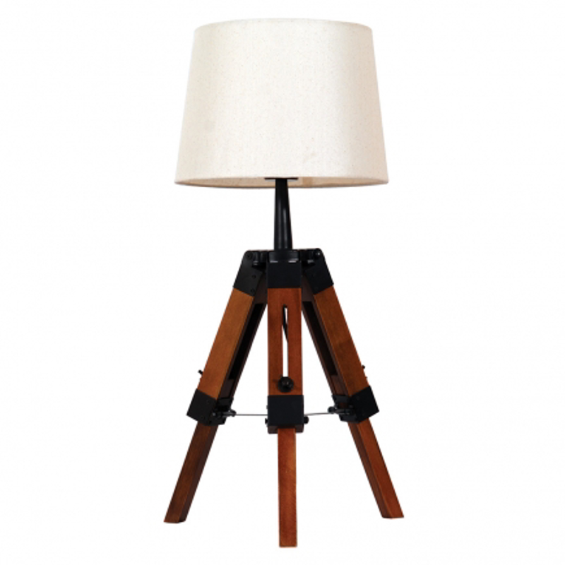 ARlight Επιτραπέζιο Φωτιστικό Τρίποδο Ξύλο/Ύφασμα/Μέταλ