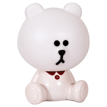 ARlight Παιδικό Επιτραπέζιο Φωτιστικό Πλαστικό Αρκουδάκι  Tlc 4008 Λευκό Ε14 14,5Χ19,5 0274061