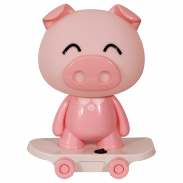 ARlight Παιδικό Επιτραπέζιο Φωτιστικό Πλαστικό Γουρουνάκι Skate Tlc 4009 Ροζ Ε14 22Χ30 0274065