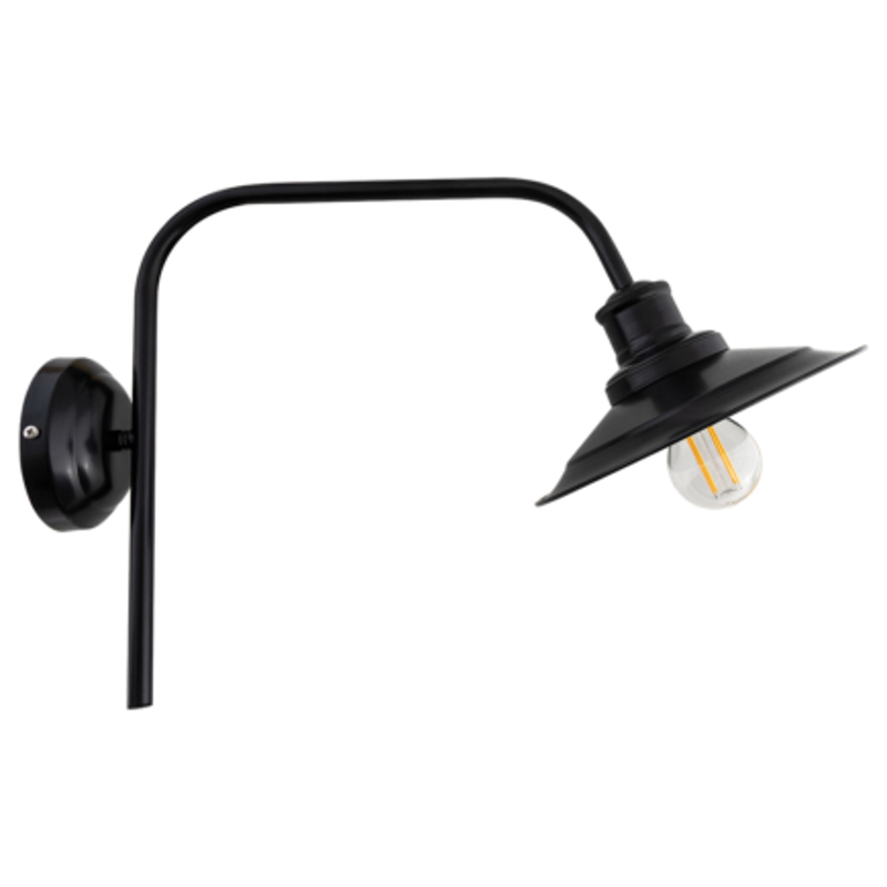 ARlight Απλίκα Τοίχου Μέταλλο Wla 232 Μαύρη Ε27 53Χ32,5 0301167
