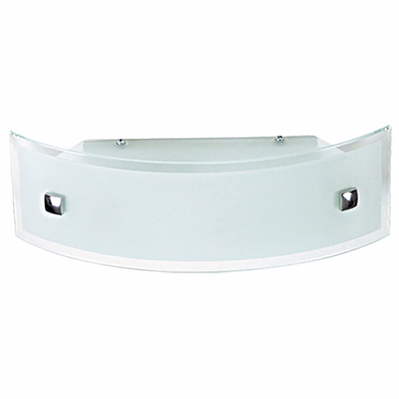 ARlight Απλίκα Τοίχου Γυαλί/Μέταλλο Wlt 5204-1 Λευκό/Νίκελ Ε14 30Χ10 0303063