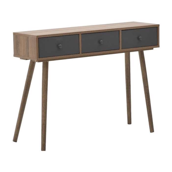 Inart Κονσόλα Μελαμίνης Natural/Γκρι 100x29x75cm 6-50-308-0015 Inart Konsola Melaminis Natural/Ggri 100x29x75cm 6-50-308-0015