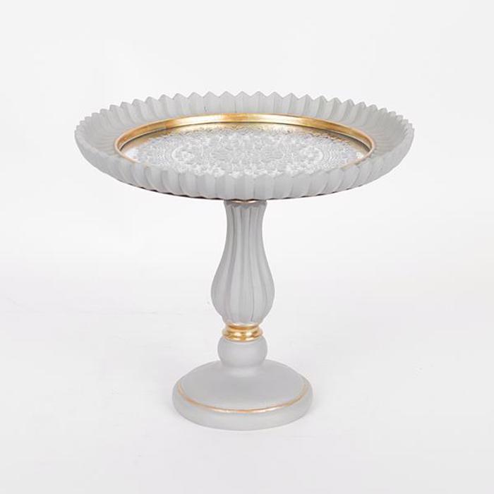 ESTHETI home Diskos me Podi Resin Xrusos Antike F23.5x20cm 752-16084