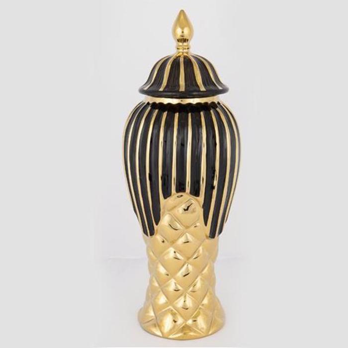 ESTHETI home Bazo me Kapaki Keramiko Mavro/Xruso F15.5x35cm 752-20117
