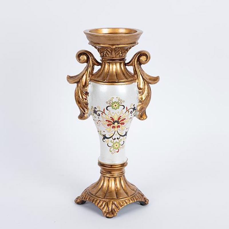 ESTHETI home Κηροπήγιο Πορσελάνης με Resin Λευκό με Λου