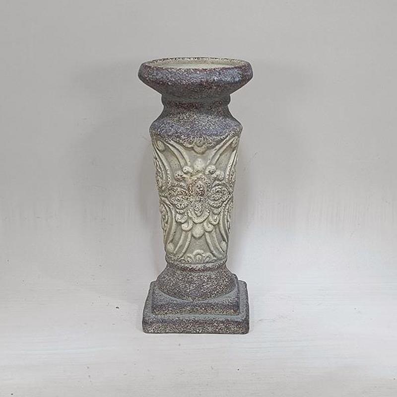 ESTHETI home Κηροπήγιο Τσιμεντένιο Γκρι/Μπεζ 10x10x23.5