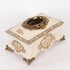 ESTHETI home Diakosmitiko Kouti Porselanis Lefko/Xruso 27.5x16.5x15.5cm 752-28546