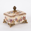 ESTHETI home Diakosmitiko Kouti Porselanis Lefko/Xruso 15x11x15cm 752-28547