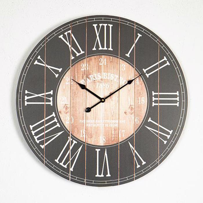 ESTHETI home Roloi Toixou MDF Mavro/Fusiko/Lefko F58.2x4.3cm 753-13026