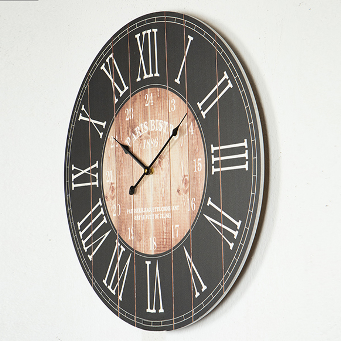 ESTHETI home Roloi Toixou MDF Mavro/Fusiko/Lefko F58.2x4.3cm 753-13026