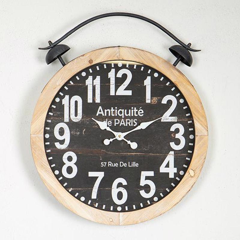 ESTHETI home - ΣΗΜΑΝΤΙΚΟ: Σε περίπτωση διαφοράς τιμής από το κατάστημα ισχύει παντα και μόνο η τιμή του καταστήματος ESTHETI home Ρολόι Τοίχου MDF/Σιδερένιο Μαύρο/Λευκό/Φυσ