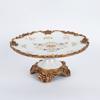 ESTHETI home Tourtiera Porselanis me Resin Lefki me Louloudia F34x15cm 754-11016