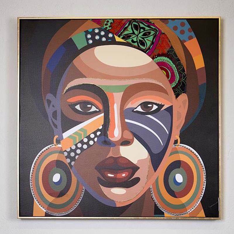 ESTHETI home Πίνακας σε Καμβά ''Γυναίκα'' Πολύχρωμος 82
