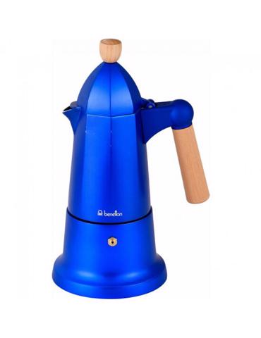 BENETTON Μπρίκι Espresso 6cups Αλουμινίου BLUE RAINBOW BE-0861 BGBE000861