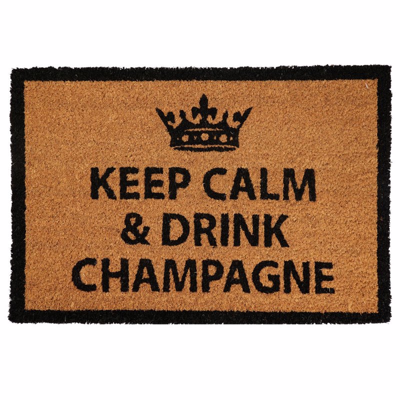 MRShome Πατάκι Εισόδου 59x39cm ''KEEP CALM & DRINK CHAM