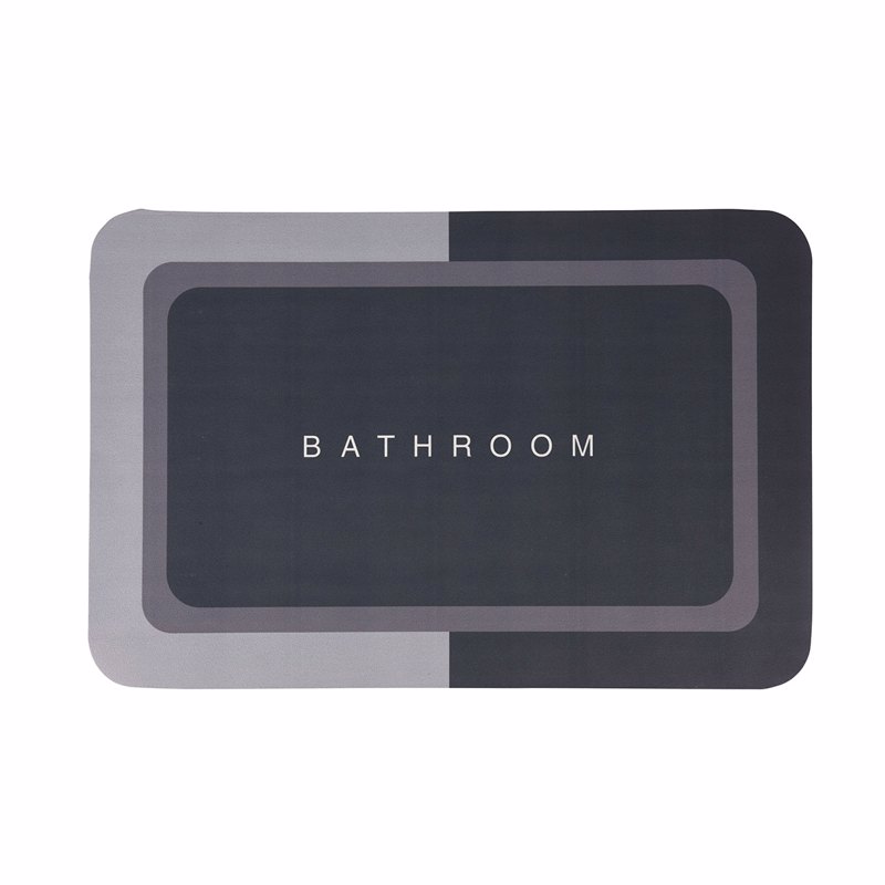 MRShome Πατάκι Μπάνιου Polyester 40x60cm Γκρι