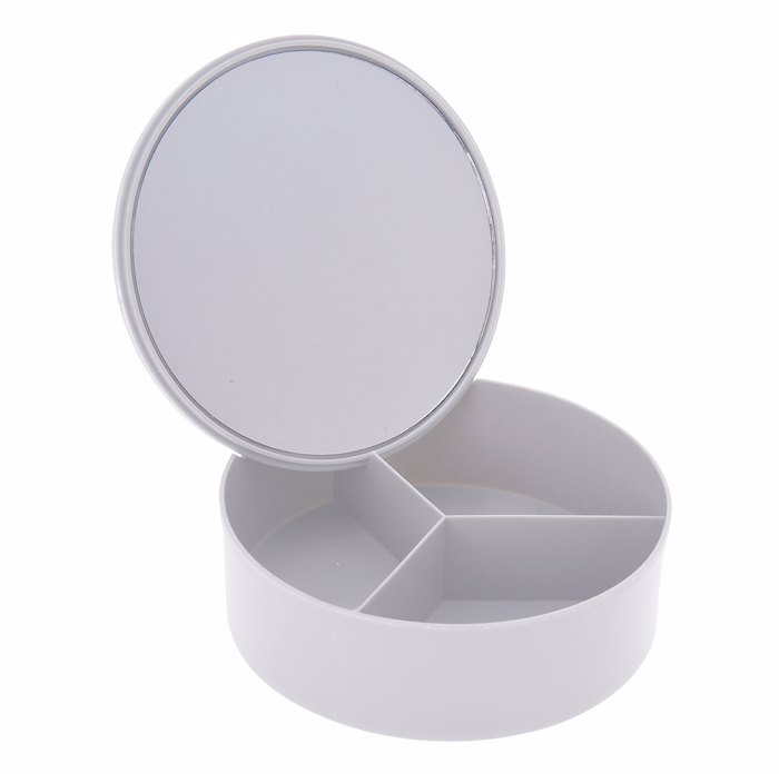 MRShome Kouti Apothikefsis PP me Kathrepti 14x5cm White