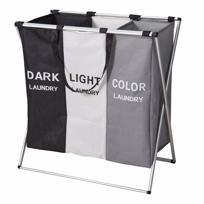 MRShome Kalathi Apluton Polyester me Skeleto Alouminiou 58x40cm