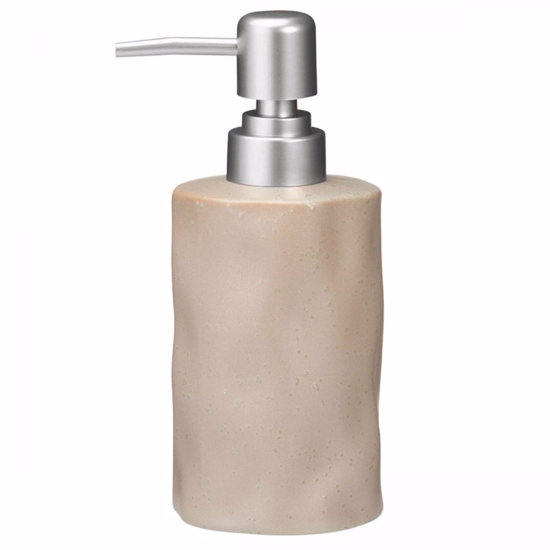 MRShome Δοχείο Κρεμοσάπουνου Stoneware 300ml 8x8x17cm Warm Grey 2U
