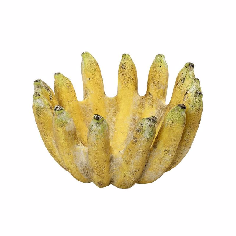 Μπωλ ''Μπανάνα'' Κεραμικό Διακοσμητικό Κίτρινο 23εκ JOE121 Espiel