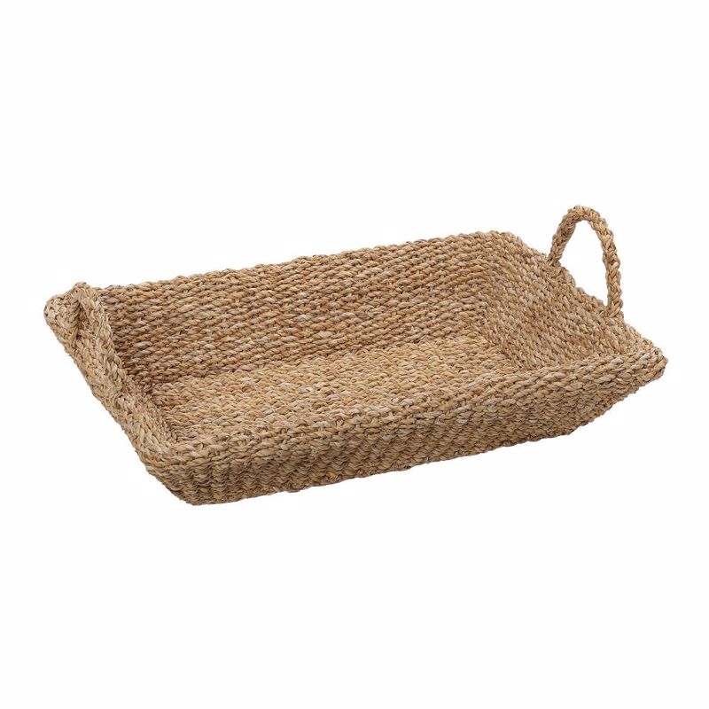 Δίσκος Ορθογώνιος με Χερούλια Seagrass 62X42X13εκ KAG30