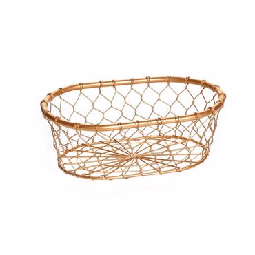 Καλάθι Μεταλλικό Χρυσό 25Χ17Χ9εκ TAK214 Espiel