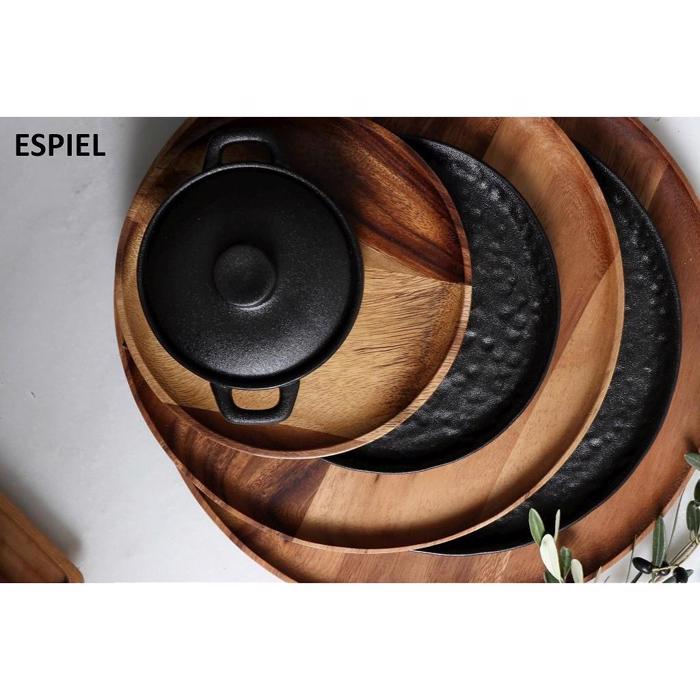 Piato Tetragno Stoneware Mavro 26X26X2.3ek NOL115K4 Espiel