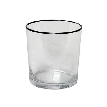 Ποτήρι Ουίσκι Διάφανο Μαύρο Χείλος 380cc 8.6Χ9εκ RAB147K6 Espiel