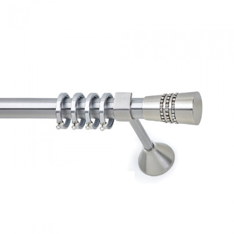 Agiovlasitishome - ΣΗΜΑΝΤΙΚΟ: Σε περίπτωση διαφοράς τιμής από το κατάστημα ισχύει παντα και μόνο η τιμή του καταστήματος Κουρτινόξυλο φ25 Inox Canale Strass