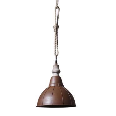 Φωτιστικό Οροφής με Μεταλλικό Καφέ Καπέλο 27εκ RIN103 Espiel