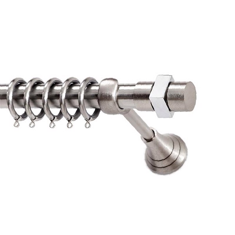 Agiovlasitishome - ΣΗΜΑΝΤΙΚΟ: Σε περίπτωση διαφοράς τιμής από το κατάστημα ισχύει παντα και μόνο η τιμή του καταστήματος Κουρτινόξυλο Φ25 Inox KS119