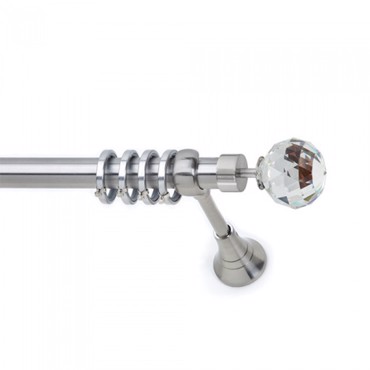 Κουρτινόξυλο Φ25 Inox KS139