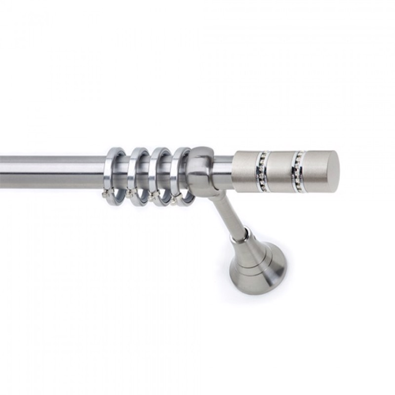 Κουρτινόξυλο Φ25 Inox KS189