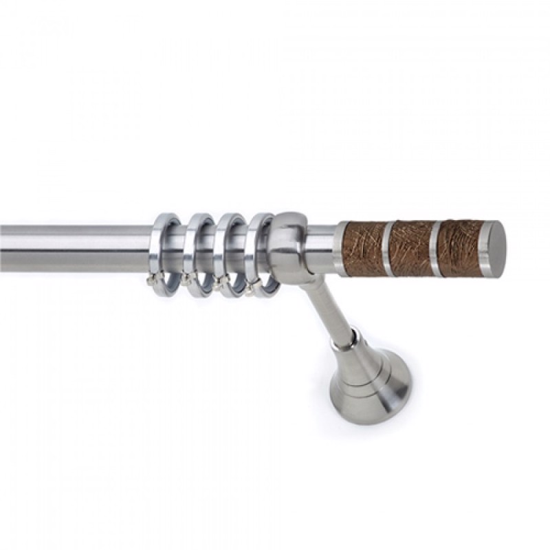 Κουρτινόξυλο φ25 inox s19 D