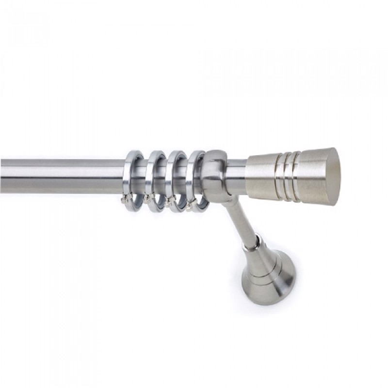 Κουρτινόξυλο Φ25 Inox KS249