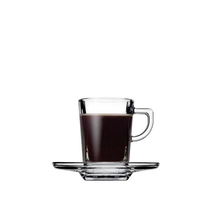 Carre Cup And Saucer Espresso Tempered SP95754K6 Espiel