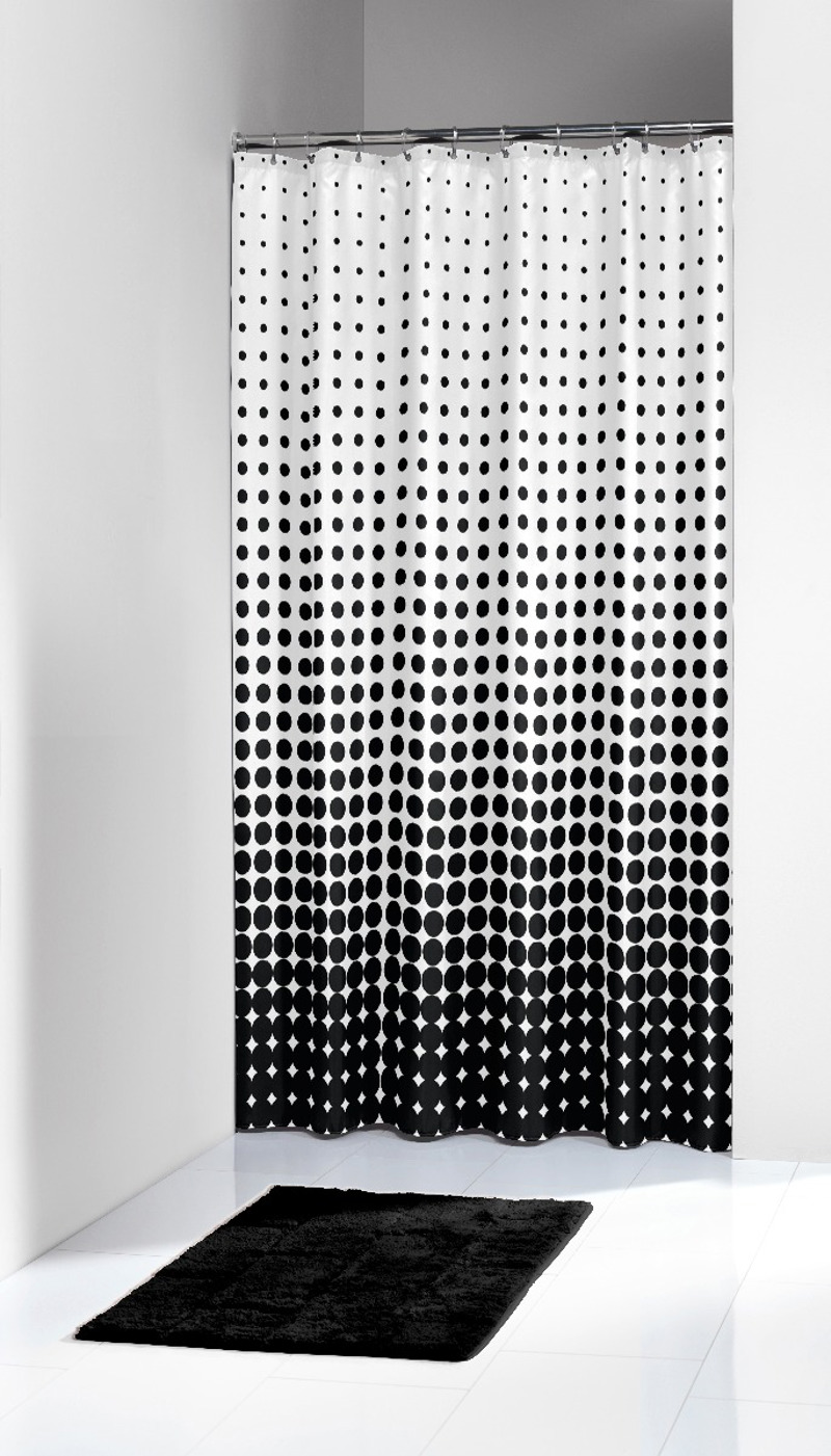 Υφασμάτινη Κουρτίνα Μπάνιου Speckles Black 180X200 SealSkin