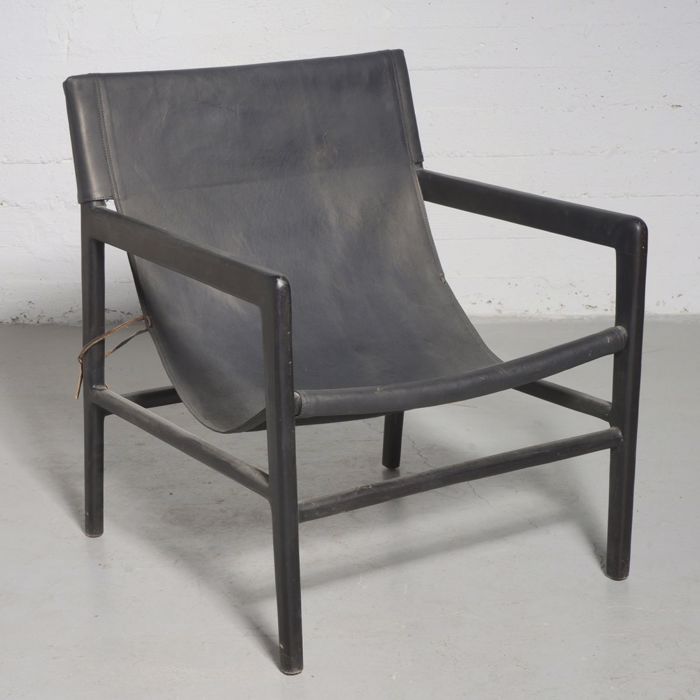 Supergreens Πολυθρόνα Δερμάτινη Teak Μαύρη 63x70x88cm 5900-1 Supergreens Poluthrona Dermatini Teak Mavri 63x70x88cm 5900-1