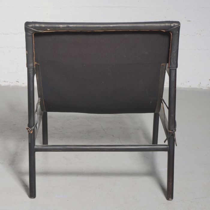 Supergreens Πολυθρόνα Δερμάτινη Teak Μαύρη 63x70x88cm 5900-1 Supergreens Poluthrona Dermatini Teak Mavri 63x70x88cm 5900-1
