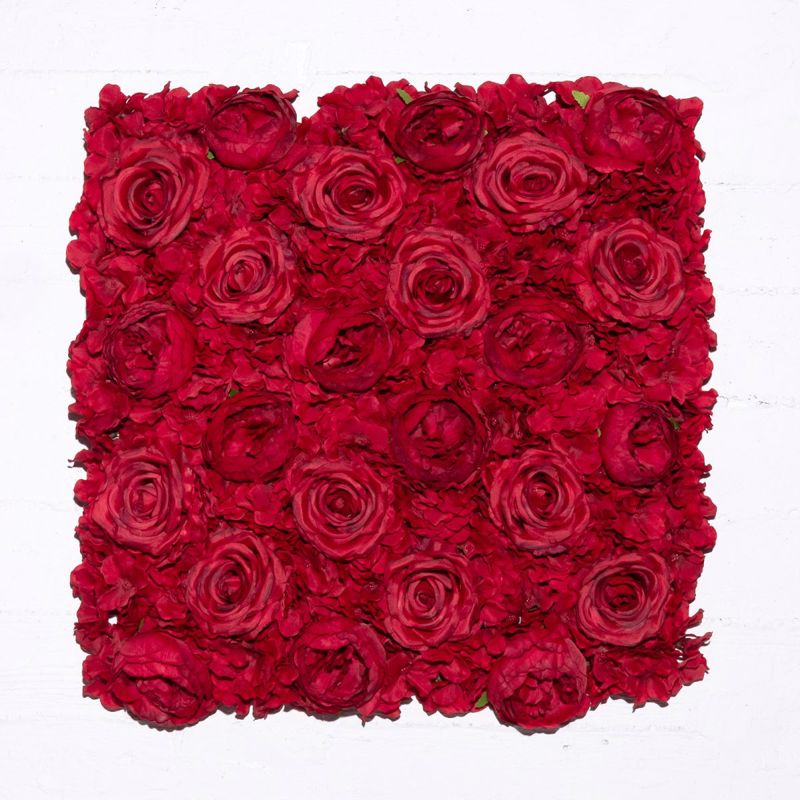 Supergreens Τεχνητή Φυλλωσιά Τριαντάφυλλο Κόκκινη 50x50cm 2951-7