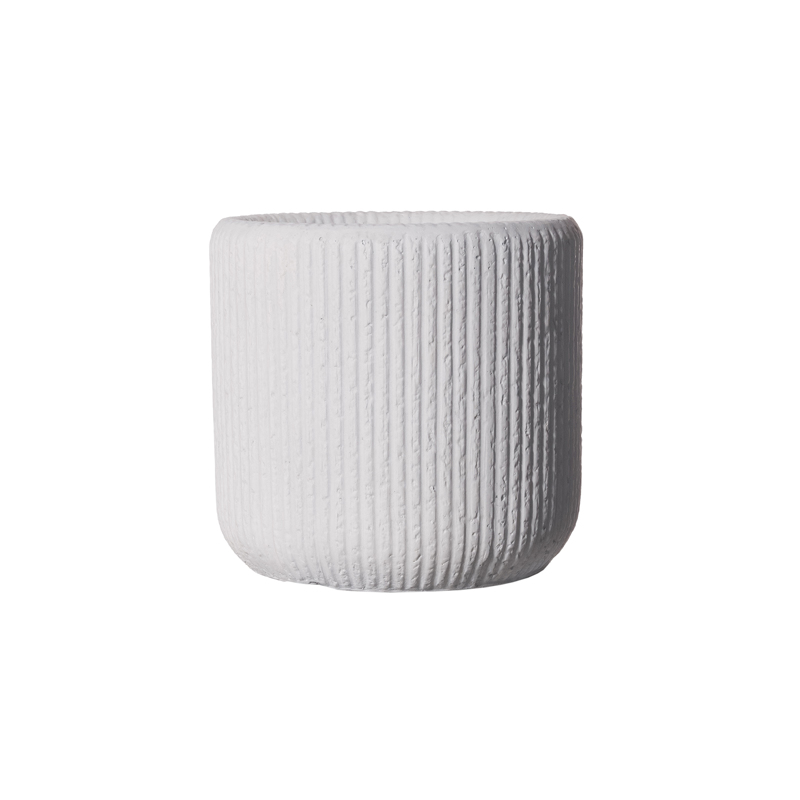 Γλάστρες - Ζαρντινιέρες agiovlasitishome - ΣΗΜΑΝΤΙΚΟ: Σε περίπτωση διαφοράς τιμής από το κατάστημα ισχύει παντα και μόνο η τιμή του καταστήματος Supergreens Γλάστρα Πήλινη Στρογγυλή ''Stripe'' Λευκή S