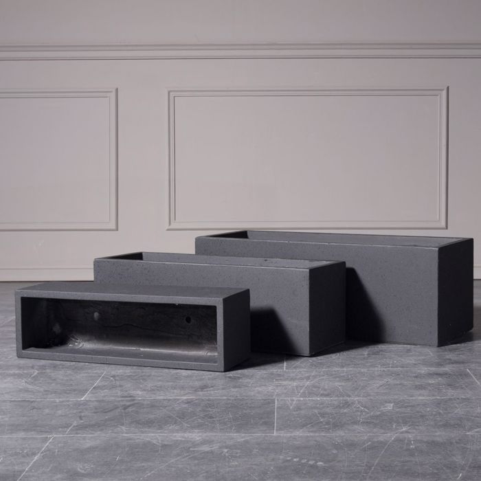 Supergreens Gastra Pilini Orthognia ''Terazzo'' Mavri Medium 70x25x23cm B-1150-8